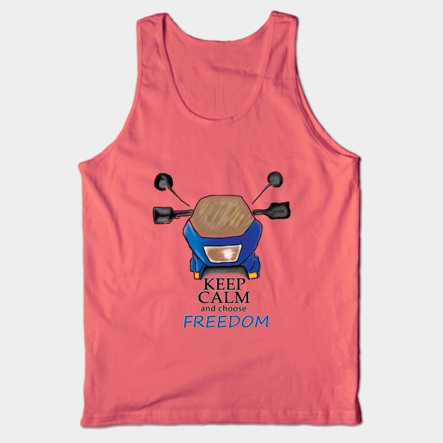 Keep Calm and choose Freedom-Digital Painting Tank Top by GalfiZsolt